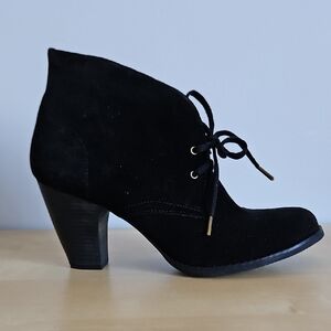 Aldo Black Suede Ankle Boots